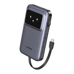 UGREEN Uno Batterie Externe 10000mAh avec Câble USB C Intégré Power Bank Charge Rapide PD 30W Emoji Affichage Intelligent Compatible avec iPhone 16 Plus Pro Max 15 14 Galaxy S24 Ultra S23 Airpods