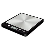 Salter Evo Digital Kitchen Scale – Electronic Food Scale, Add & Weigh Multiple Ingredients, 6kg Capacity, Aquatronic For Measuring Liquids, Easy Read LCD Display, Includes Battery, 1241A BKDR