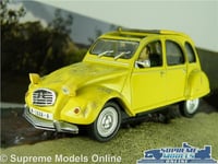 CITROEN 2CV MODEL CAR JAMES BOND FOR YOUR EYES ONLY FILM YELLOW 1:43 SCALE IXO K