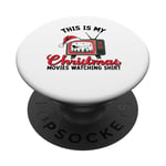 This Is My Christmas Movies Watching Holiday TV Vintage PopSockets Adhesive PopGrip