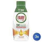 3x Fairy Gel Dishwasher 600 Ml Platinum Citrus