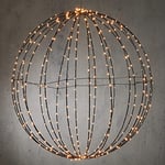 Giftsome Boule Lampe LED - Decoration Noël Ø60 CM - Éclairage de Noël Intérieur et Extérieur - Suspension avec 400 LED - Boule Lumineuse - Lumière Blanc Chaud - Plastique - Noir