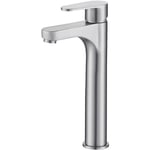 Mitigeur lavabo haut canggu en acier inoxydable avec cartouche céramique acs 4,5 x 30 x 14,5 cm - Inox brossé - Allibert