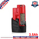 For Milwaukee M12 LI-ION 12V XC 3.5Ah High Capacity Battery M12 B3 B2 48-11-2402