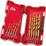 Milwaukee 48894759 Hss-G 10PC Titanium Red Hex Drill Bits