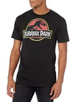 Jurassic Park Men's Classic Movie Logo T-Shirt, Opaque, Black, XL