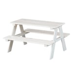 Table Enfant en Bois "Massif" 90cm Blanc