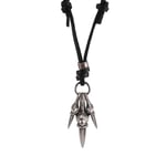 Alloy Leather Pendant Necklace Dragon Claw Gothic Adjustable 16 ~ 26 Inch9118