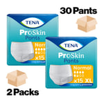 Tena Proskin Pants Normal Extra Large - 2 Packs of 15 (30) Incontinence Pants XL