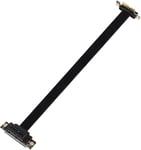 Câble d'extension PCIE PCI Express 3.0 à 90° - 1 fiche mâle vers femelle - Sans fil - Carte réseau - Carte son - 30 cm - Emplacement 90° vers le haut - 30 cm