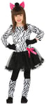 Girls Zebra Animal Zoo Wild Halloween World Book Day Week Carnival Halloween Fancy Dress Costume Outfit (5-6 years)