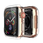 Cover för Apple Watch Case 9 8 7 6 SE 5 4 45 mm 41 mm 44 mm 40 mm TPU mjuk genomskinlig stötfångare iWatch 3 42 mm 38 mm skal Clear Series 9 8 7 45mm