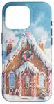 iPhone 16 Pro Cute Christmas Gingerbread House Snowflakes Holiday Xmas Case