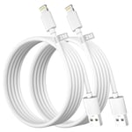 Câble Iphone 2m Lot De 2[Certifiés Mfi Apple], Câble Chargeur Iphone 2m Long Cable Lightning Usb Cable Iphone Cordon Iphone Fil Chargeur Charge Rapide For Iphone 14/13/12/11/Pro Max/X/Xs/Xr/8/7/65/Se