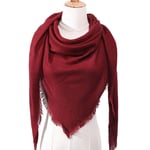 Tartan Echarpe Châle Écharpe d'hiver Femmes Tricoté À Carreaux Écharpes Chaudes Triangle Châles Enveloppent Chaud Cachemire Femme Foulard Pashmina Bandana-F