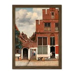 Artery8 Vermeer View Of Houses In Delft The Little Street Artwork Framed Wall Art Print 18X24 Inch