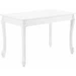 Table de salle à manger rectangulaire design élégant pour 4 personnes mdf plastique 116 x 66 x 76 cm blanc