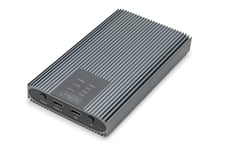 DIGITUS Station de clonage M.2 - USB 3.2 Gen2x2 Type-C - 20 Gbit/s - Supporte Les SSD NVMe jusqu'à 8 TB - pour SSD 2230/2242/2260/2280 - sans Outil - Boîtier Aluminium - Gris