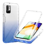 Coque Transparente Intégrale pour Oppo A16 / A16S Protection Complète, 360 ° Robuste Antichoc - Bleu