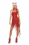 Dreamgirl She Devil Evil Demon Pentagram Red Dress Womens Sexy Halloween Costume