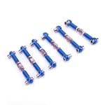 (navy Blue) RC Tie Rod 6 Pcs Adjustable Servo Links Tie Rod Set For RC Car