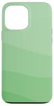 Coque pour iPhone 13 Pro Max Motif vagues unies, monochromatiques, vert clair