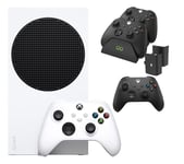 Microsoft Xbox Series S (1 TB SSD), X And Twin Docking Station & Wireless Controller Bundle - Black, White