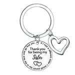 BESPMOSP Sister Gifts From Sister Valentines Presents For Sister Friendship Gifts Graduation Gifts Best Friend Keyring (Thank you for being my sister)