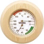 Bastutermometer trä inomhustermometer 2-i-1 termometer och hygrometer med precisionsskala bastutillbehör utomhus levande