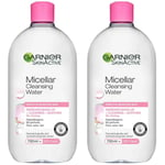 Garnier Micellar Cleansing Water Skin Face Make Up Remover Bottle Pack 2 x 700ml