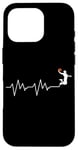 Coque pour iPhone 16 Pro Ballon de basket Battement de coeur Cadeau Joueur de Basketball