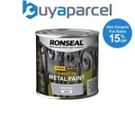 Ronseal 39188 Direct to Metal Paint Steel Grey Satin 250ml RSLDTMSGS250