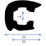 Pvc Fenderlist C1544b Sort 12m