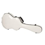 Crossrock Fibre de Verre de Luxe pour étui de Guitare Classique, Taille 4/4 - Blanc Laiteux (CRF2021CMW), Blanc Laiteux, Classical, Classique