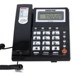 Desktop Corded Telephone Business Office Landline DTMF/ FSK Dual Desk Fan Home  