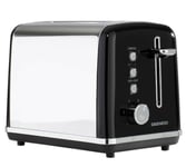 Daewoo Kensington Toaster 2 Slice Defrost Reheat Stainless Steel Black 810W