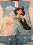 Disney Princess Jasmine Aladin Girls Childrens Pajama Set Blue