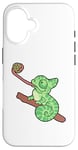 Coque pour iPhone 16 caméléon enfant reptile amphibien zoo enfant