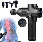 Woolala Massage Gun with Touch Screen, Upgarded 20 Speeds Percussion Handheld Muscle Massage Deep Tissue Massager for Lower Back Pain, Shoulder Neck Pain