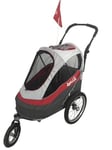 Innopet IPS-056/AT Sporty Dog Trailer Deluxe Poussette/Remorque Vélo pour Chien Rouge/Gris