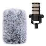 YOUSHARES Rode PodMic Pop Filter - Furry Mic Windscreen Muff Microphone Cover for Rode PodMic Podcasting Microphone to Blocks Out Plosives, Mic Windshield Outdoor