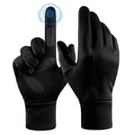 FanVince Gants Tactiles Homme Hiver Tactile Gants de Cyclisme à écran Tactile Gant Chaud d'hiver Les Mains Chaudes par Temps Froid pour Les Hommes et Les Femmes（Noir Très Grand）