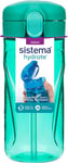 Sistema Hydrate Quick Flip Water Bottle | 520 ml with straw, Assorted Colours 