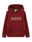 HUGO BOSS Kids' Logo Hoodie, Crimson