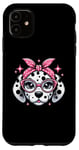 iPhone 11 Dalmatian Pink Bandana Glasses Dog Case