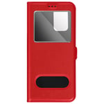 Case for Samsung Galaxy A23 5G & M23 Dual Window Video Stand Red