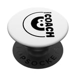 Super entraineur billard sport simple coach de billard PopSockets PopGrip Adhésif