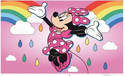 Minnie Mouse Polyester Foam Non Slip Mat Carpet Pink