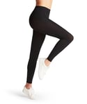 FALKE Women's Pure Matt 100 DEN W LE Opaque Plain 1 Pair Leggings, Black (Black 3009) new - eco-friendly, S