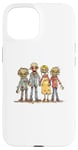 Coque pour iPhone 15 Zombies se tenant la main pour Halloween Trick Treat Party Zombie Kids